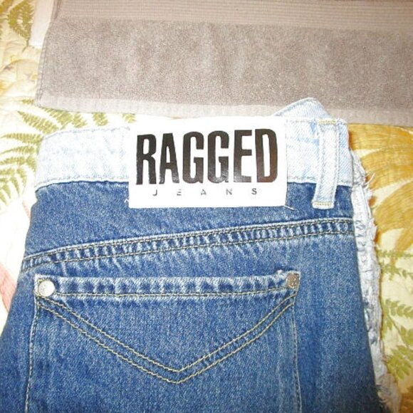 The Ragged Priest Patchwork Jeans Size 34 Bell Bottom Hippie Trip 90s Rave Y2K - Picture 9 of 10
